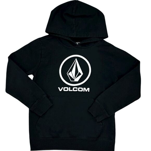 VOLCOM Boys Black Hoodie Size L/6 - Picture 1 of 3